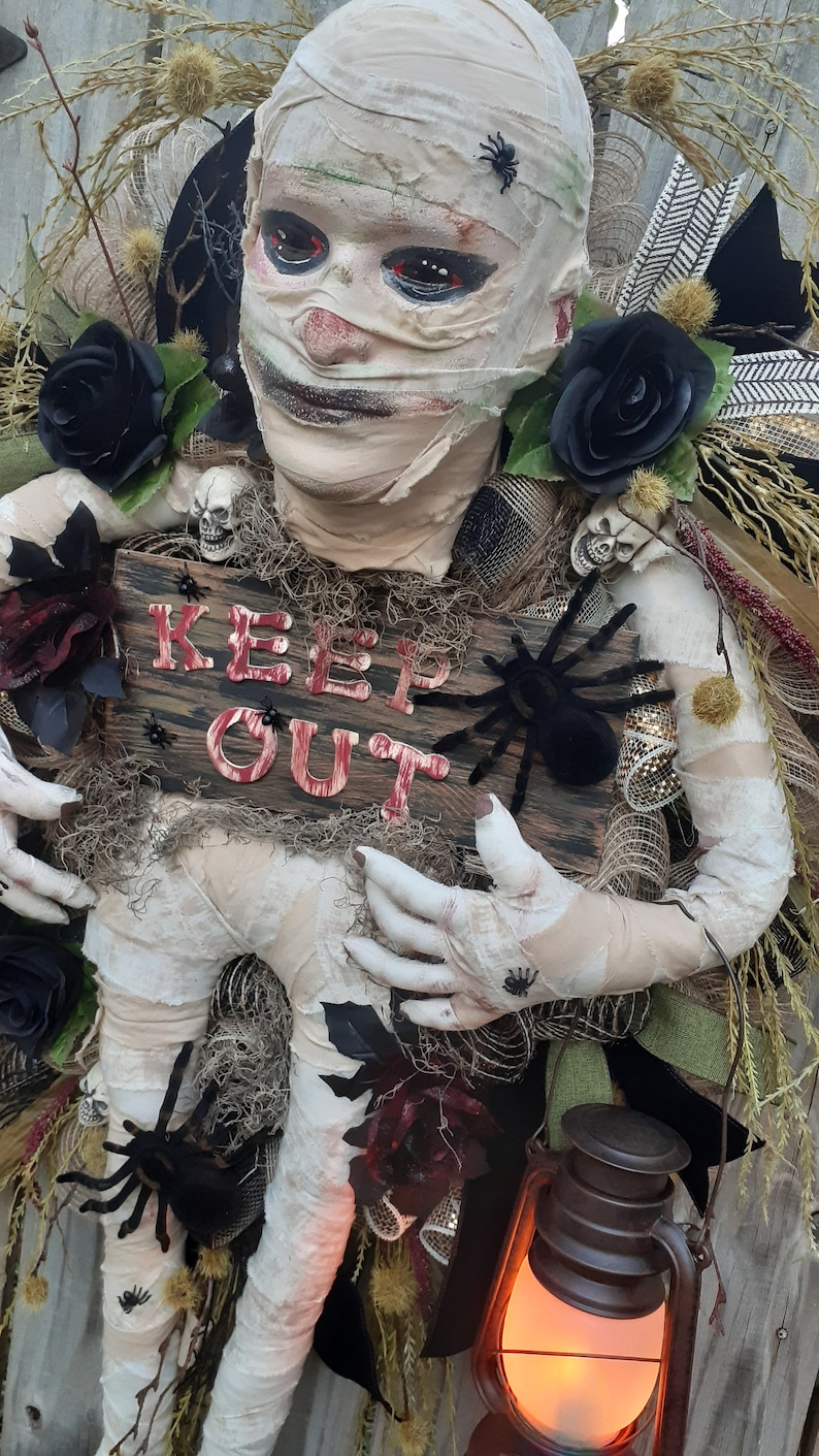 Halloween Presale 50% OFF-Scary Fall Mummy Wreath