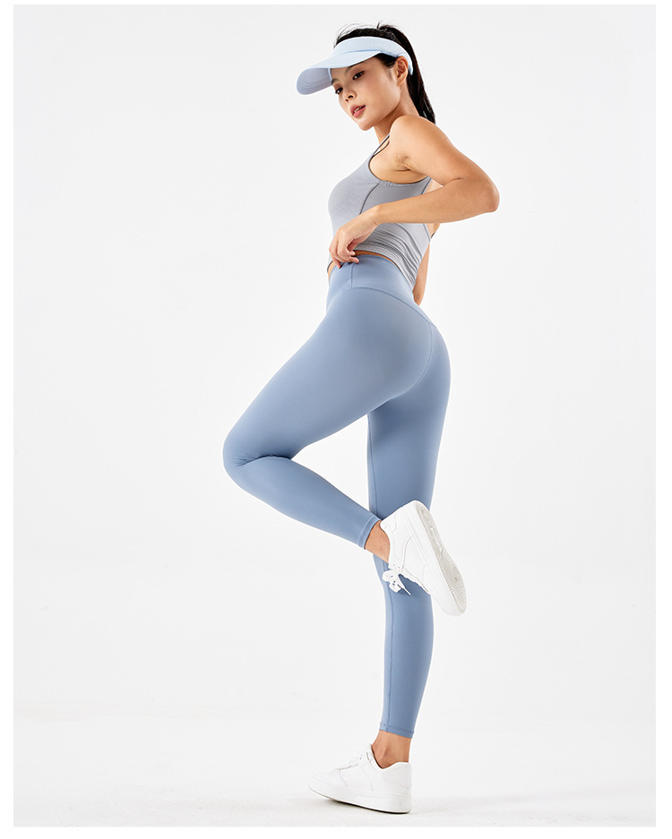 NUCBN high waist nude no embarrassing line yoga pants women's elastic tight hip lifting sports fitness leggings