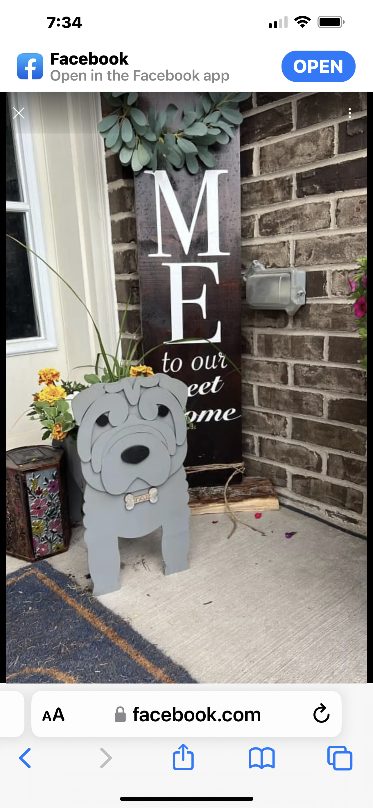 Shar Pei Planter Box decor