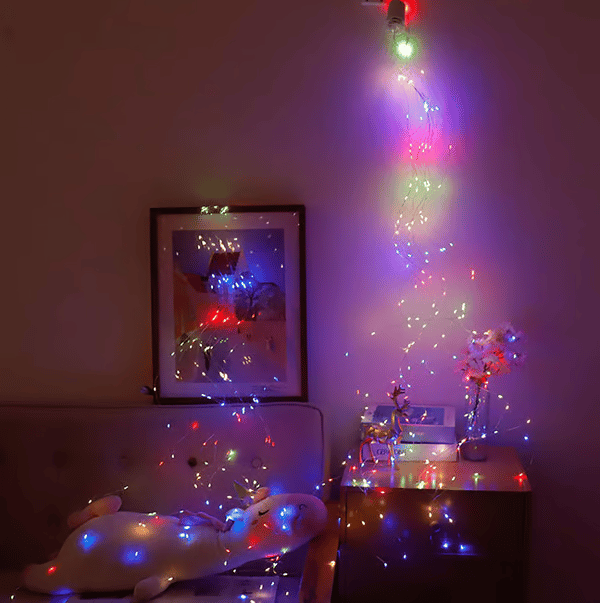 🎄- 🔥8 Modes 100-600 Christmas LED Firefly Twinkle String Lights