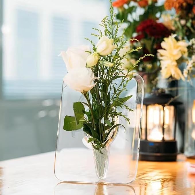 ❤️Valentine's Day 49% OFF - 💐Clear Acrylic Photo Frame Flower Vase