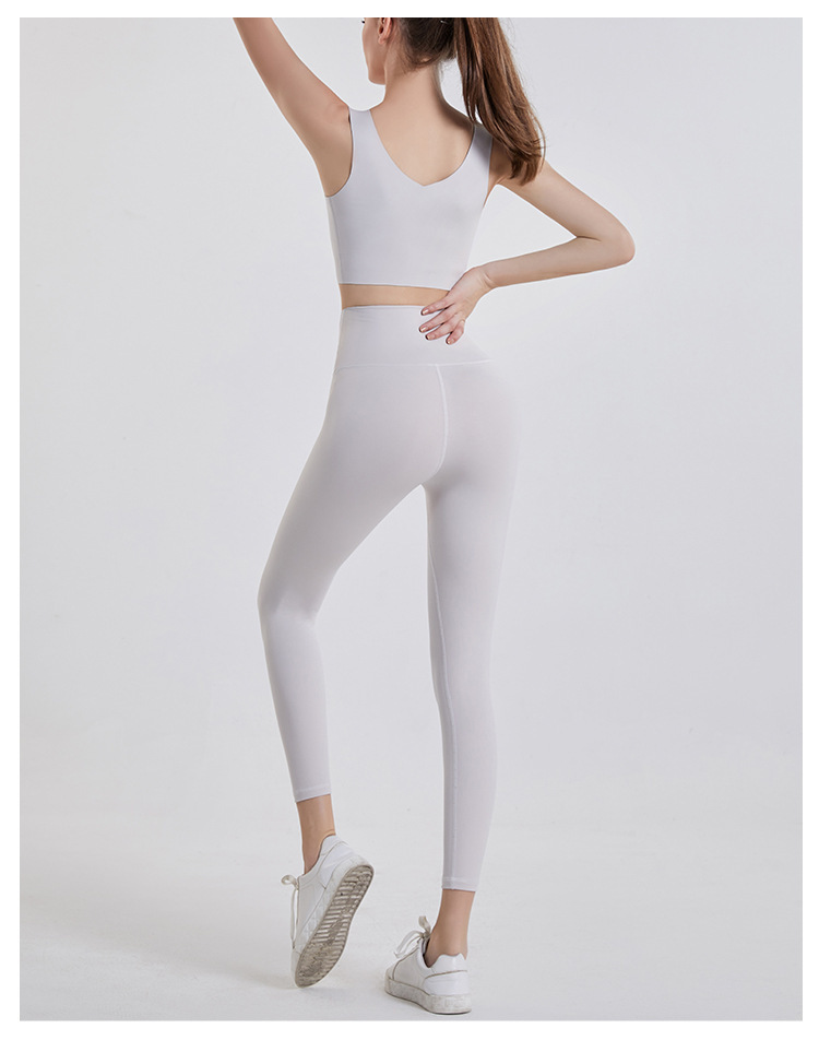 NUCBN high waist nude no embarrassing line yoga pants women's elastic tight hip lifting sports fitness leggings