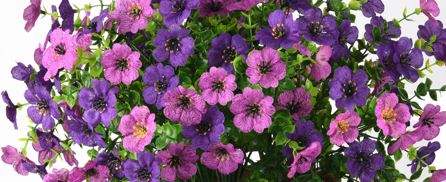 fake flower plants hanging basket