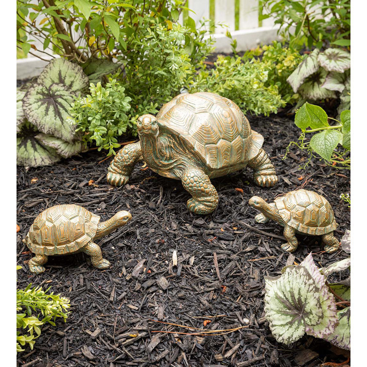 Tortoise Family Resin Garden Accents Statue