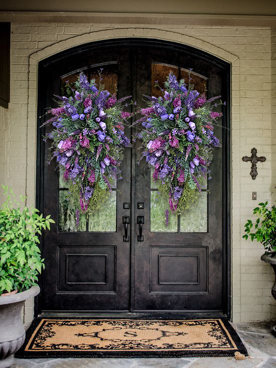 Spring Front Door Swag-Rustic Home Decor
