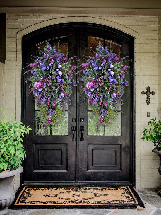 Spring Front Door Swag-Rustic Home Decor