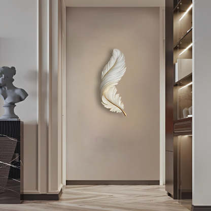 Luxury 3D Feather Shape Decor Wall Lamp with Remote Control, 4 Size