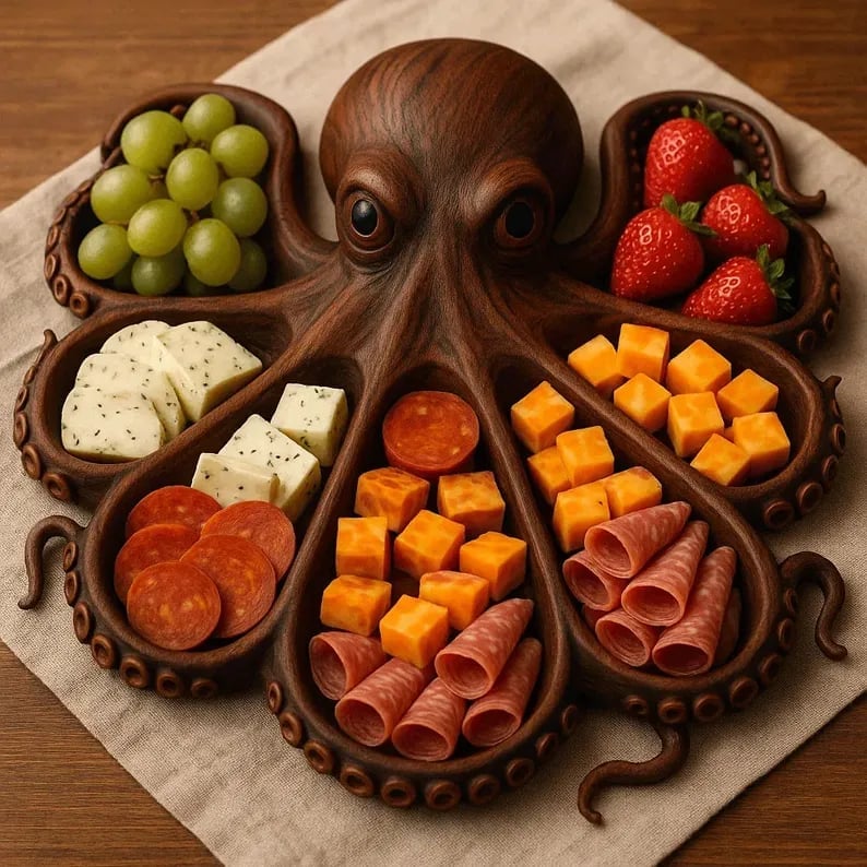 🐙Animal-Shaped Charcuterie Platter