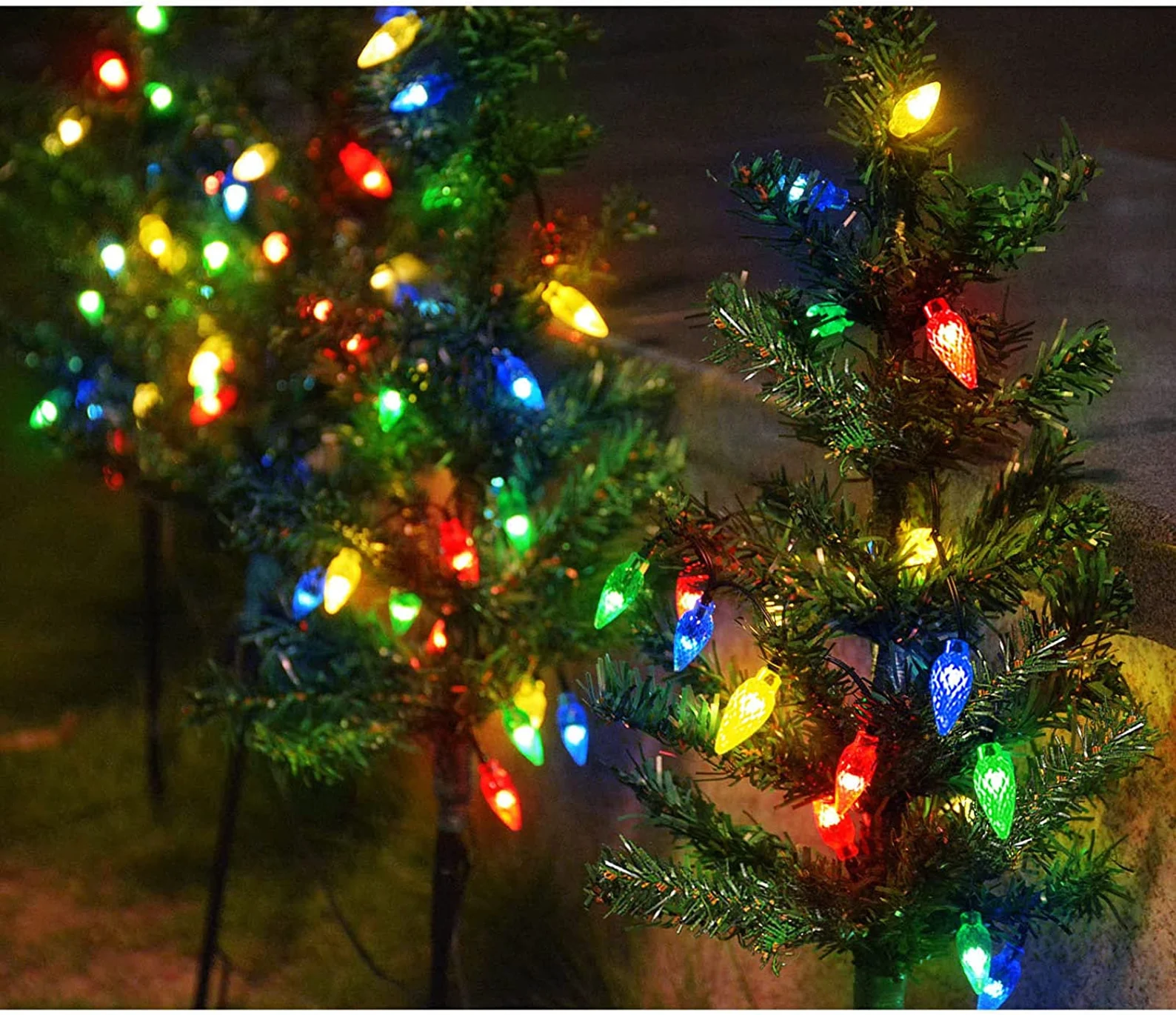 Solar Christmas Tree Lights for Outdoor Christmas Decorations