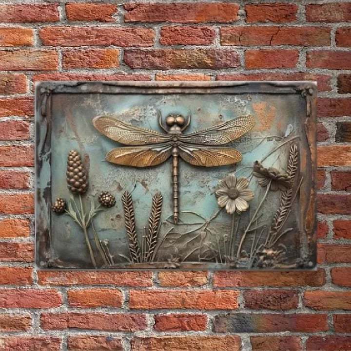 Vintage Chicken & Fresh Eggs Metal Sign