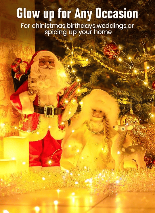 🎄- 🔥8 Modes 100-600 Christmas LED Firefly Twinkle String Lights