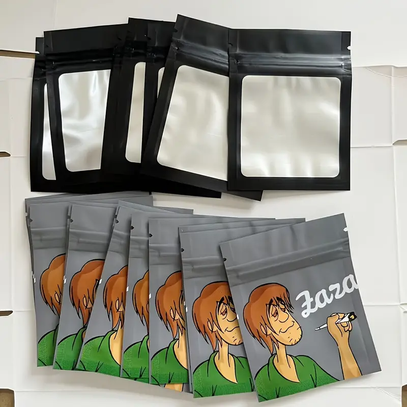 Cartoon Cool Design Ziplock Bags - 100 Pack Reusable Plastic Ziplock Bags for Party Favors and Storage - Durable Bags for Gift Giving and Home Use, Holiday Theme