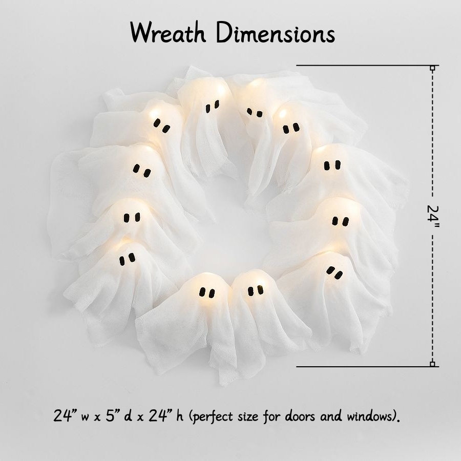 💥Lit Ghosts Wreath