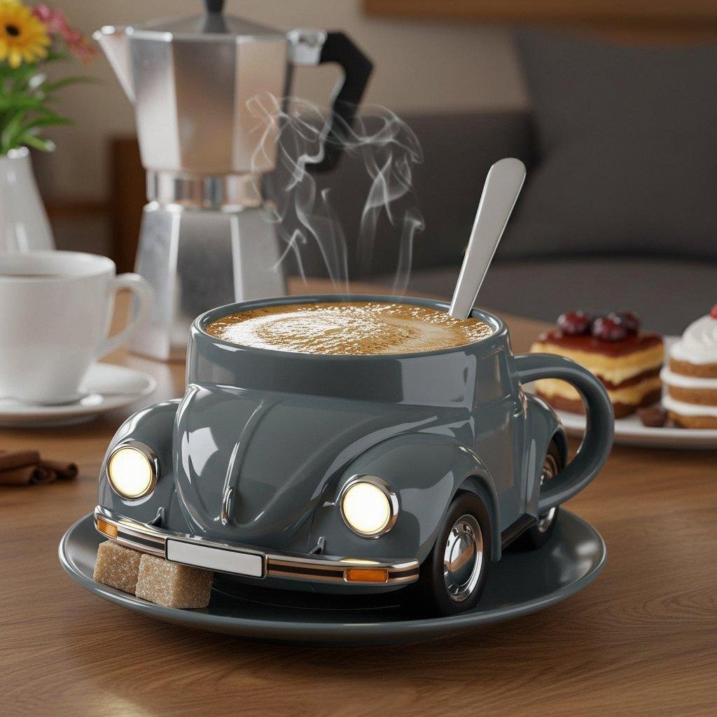 Pure Titanium Handmade Beetle Shaped Coffee Mug