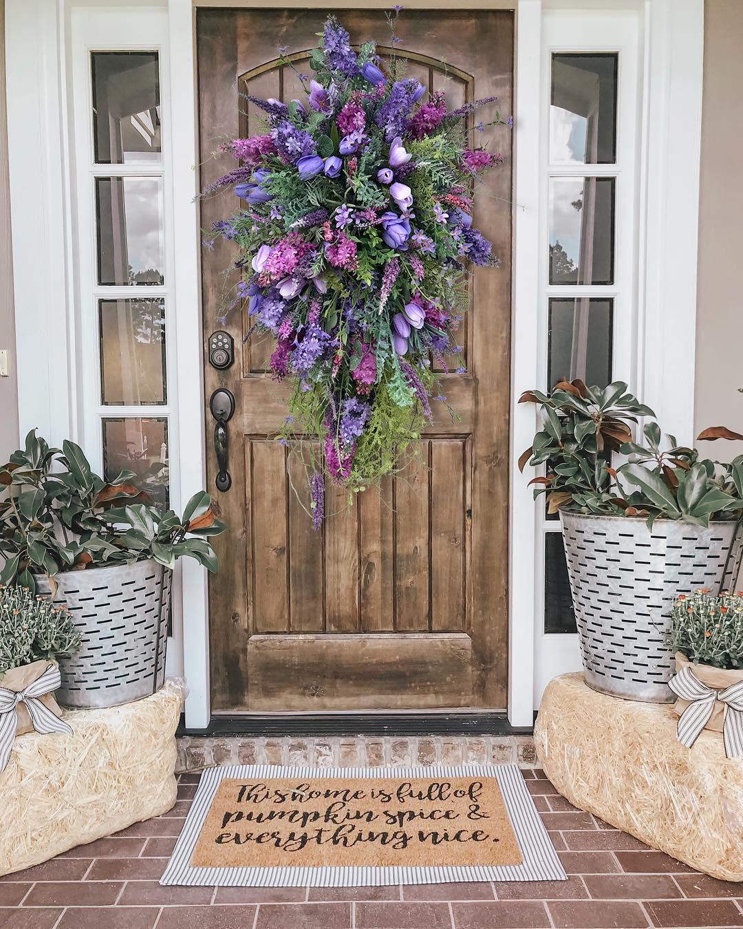 Spring Front Door Swag-Rustic Home Decor