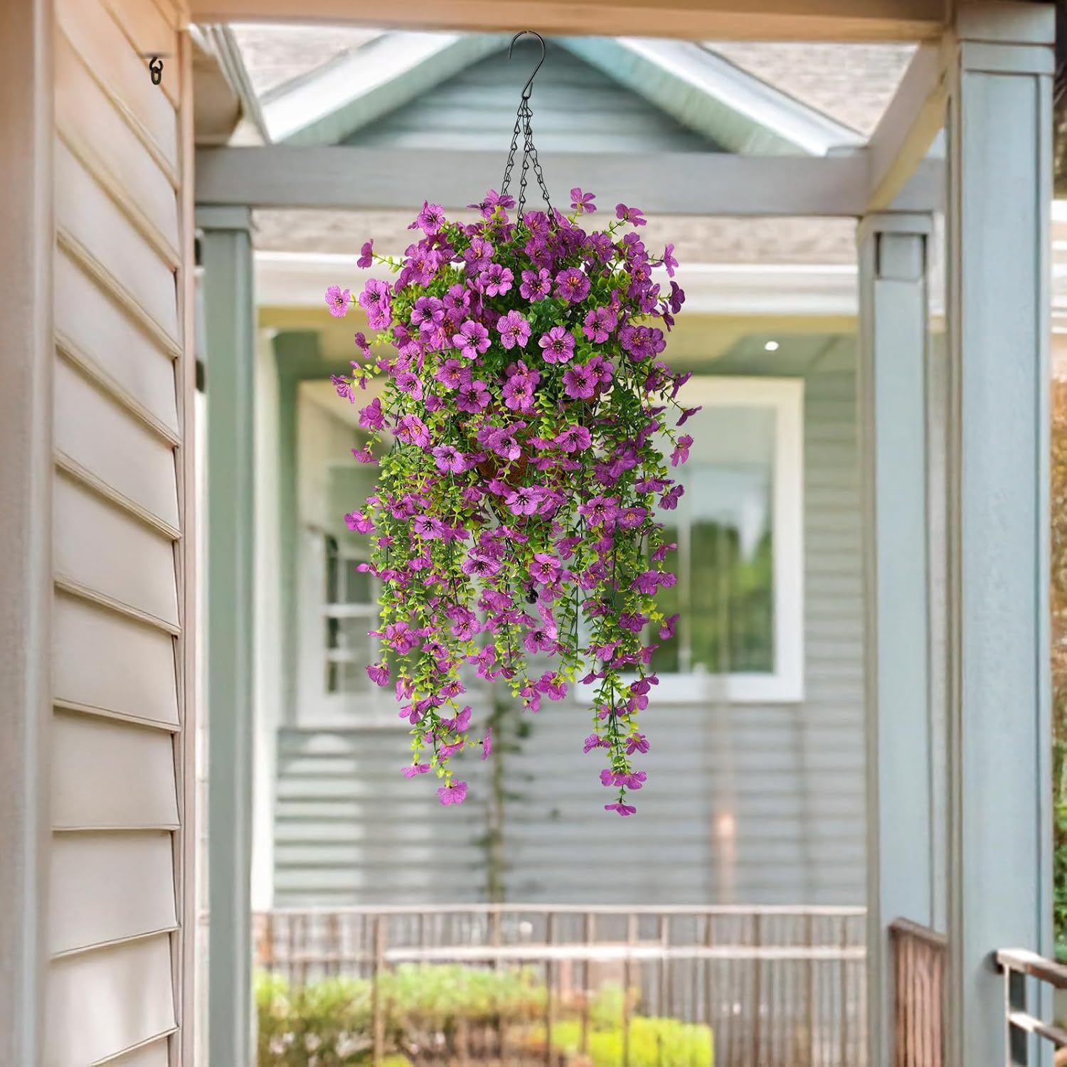 🎁Last Day Promotion 49% OFF——Artificial Fake Flowers Hanging Basket for Outdoor Spring Decor