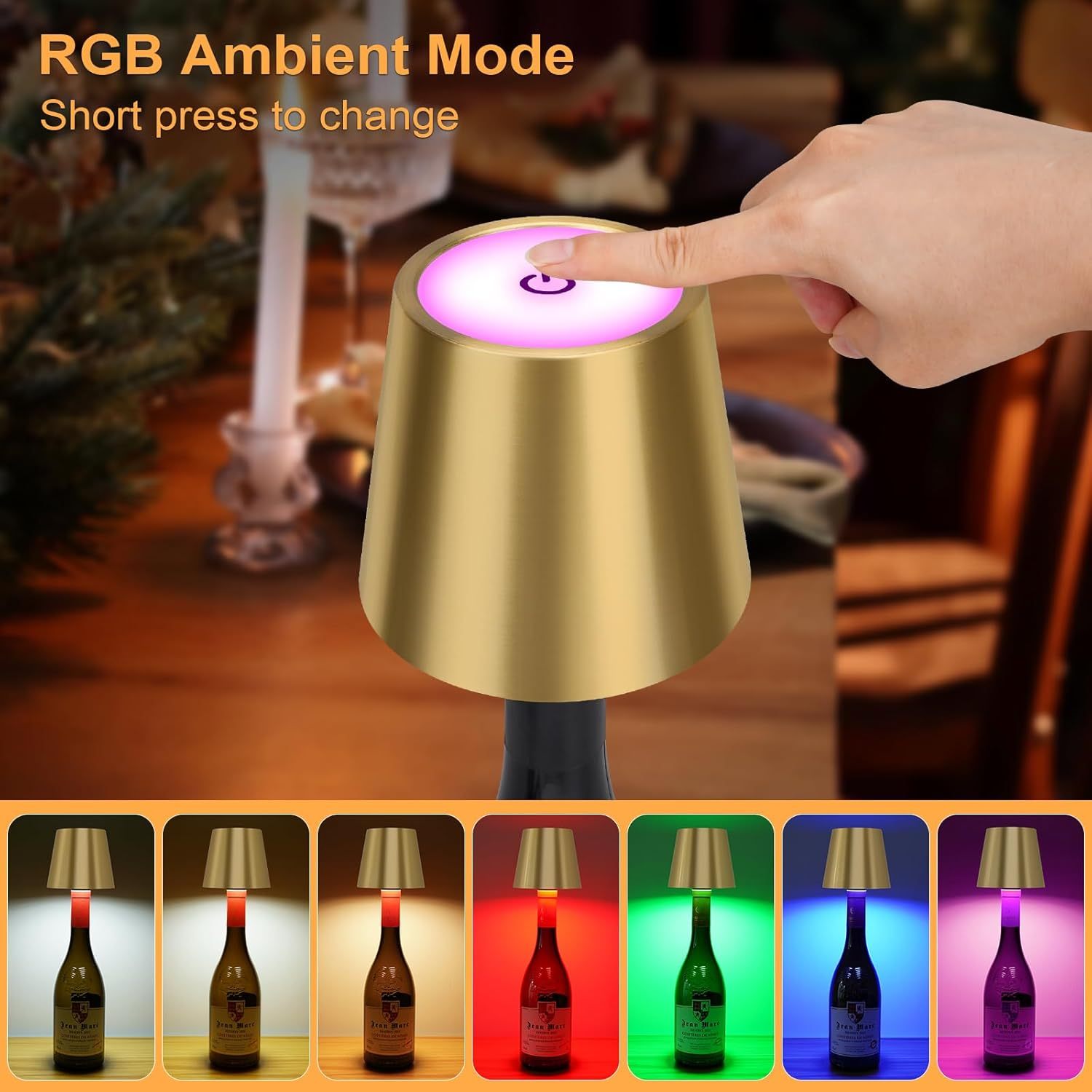 🎁Last Day Promotion 49% OFF——Wireless Bottle Lamp Shade