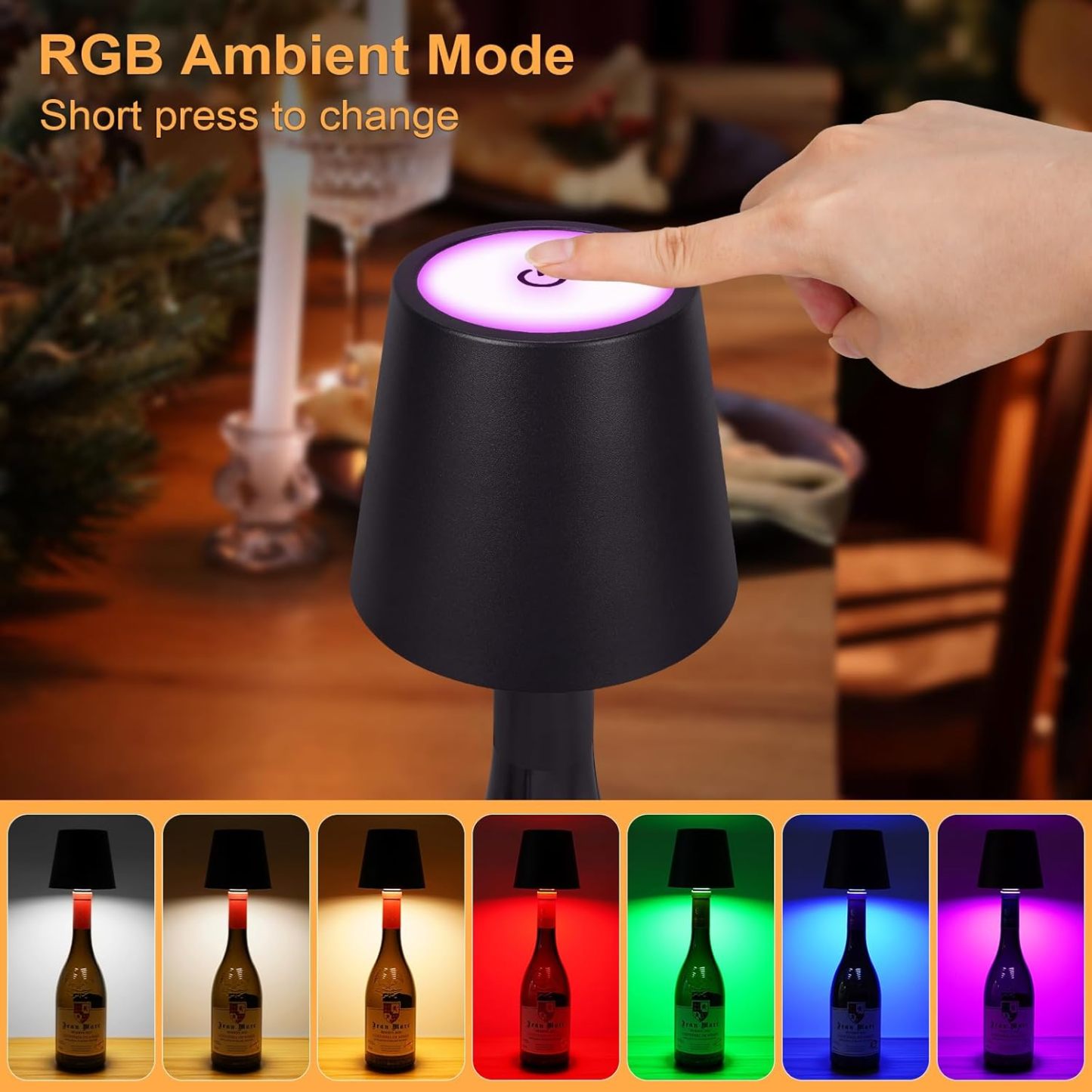 🎁Last Day Promotion 49% OFF——Wireless Bottle Lamp Shade