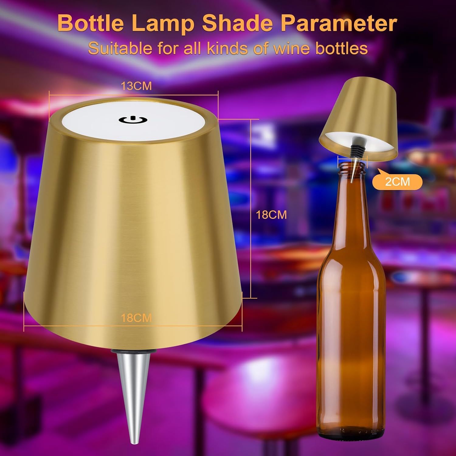 🎁Last Day Promotion 49% OFF——Wireless Bottle Lamp Shade