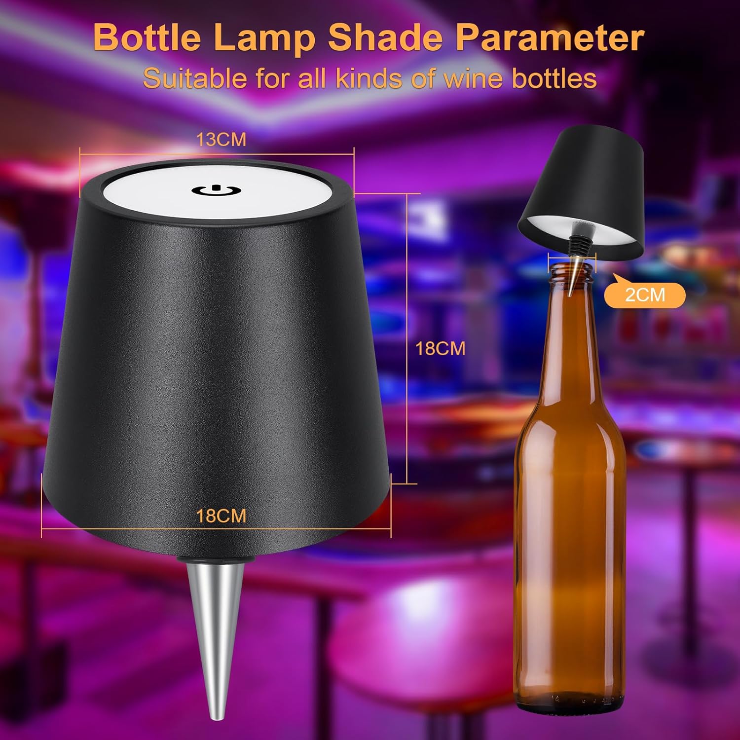 🎁Last Day Promotion 49% OFF——Wireless Bottle Lamp Shade