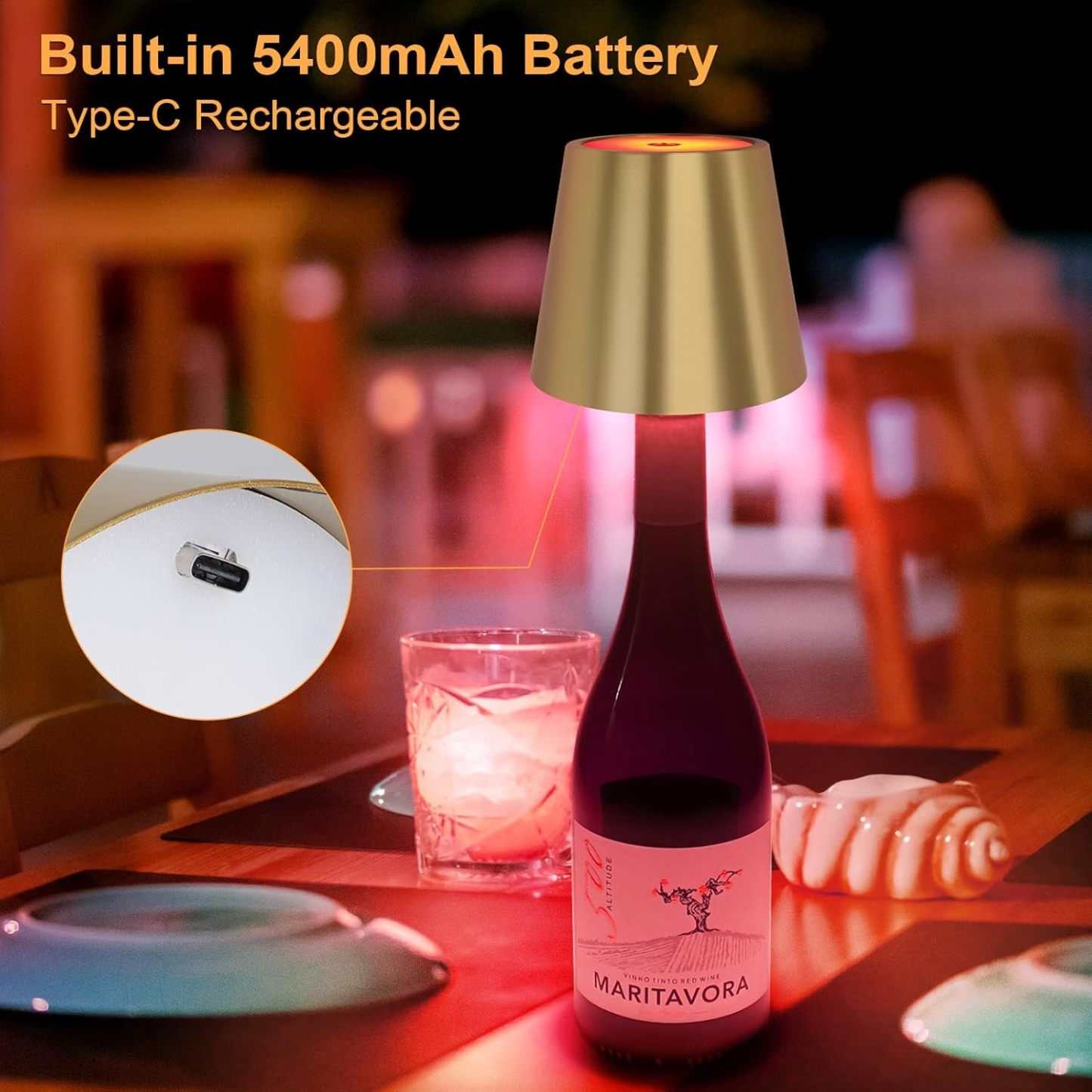 🎁Last Day Promotion 49% OFF——Wireless Bottle Lamp Shade