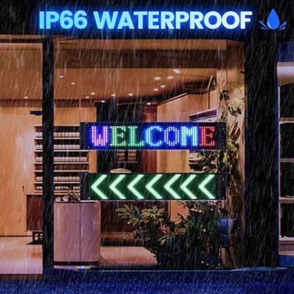 Colorful Eye Lamp Soft Screen for Car Windows, USB Scrolling LED Sign Flexible Matrix Panel, Large Programmable DIY Screen (52.3 * 7.5in)