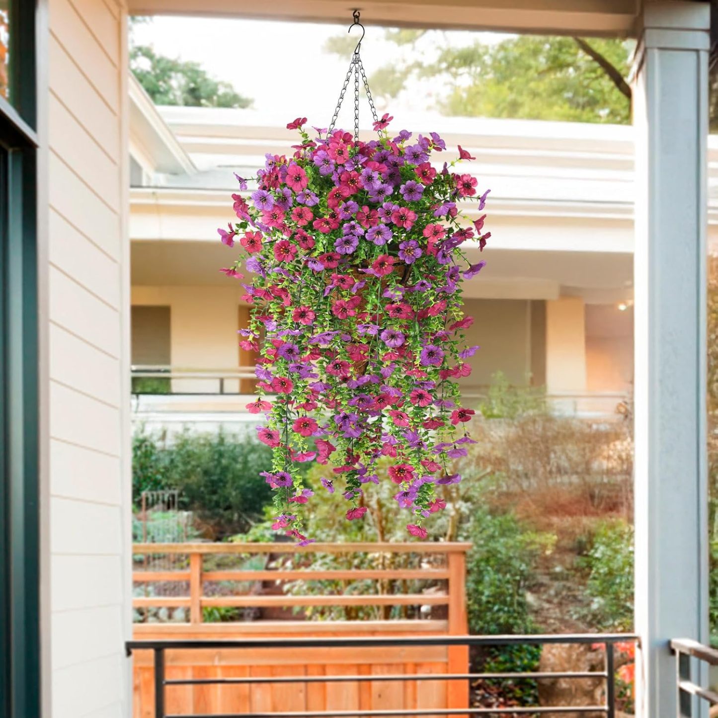 🎁Last Day Promotion 49% OFF——Artificial Fake Flowers Hanging Basket for Outdoor Spring Decor
