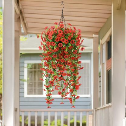 🎁Last Day Promotion 49% OFF——Artificial Fake Flowers Hanging Basket for Outdoor Spring Decor