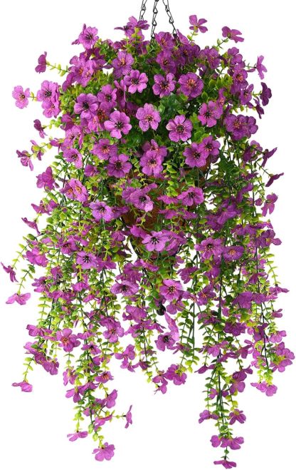 🎁Last Day Promotion 49% OFF——Artificial Fake Flowers Hanging Basket for Outdoor Spring Decor