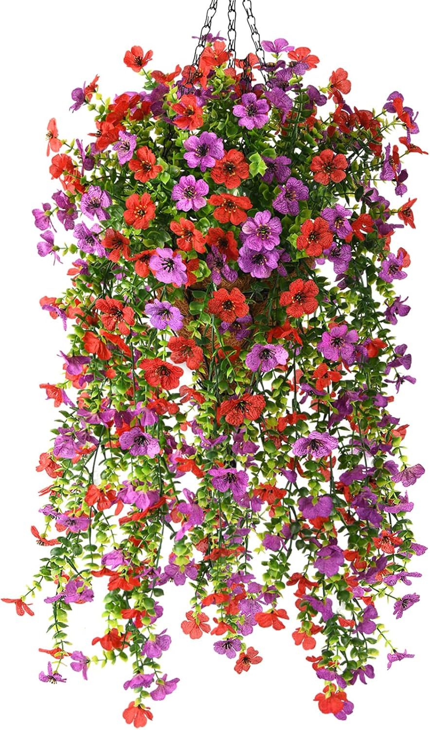 🎁Last Day Promotion 49% OFF——Artificial Fake Flowers Hanging Basket for Outdoor Spring Decor