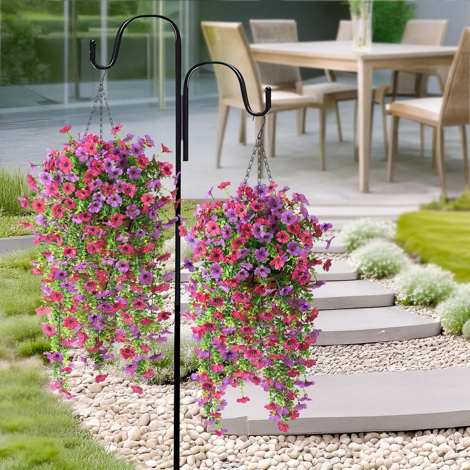 🎁Last Day Promotion 49% OFF——Artificial Fake Flowers Hanging Basket for Outdoor Spring Decor