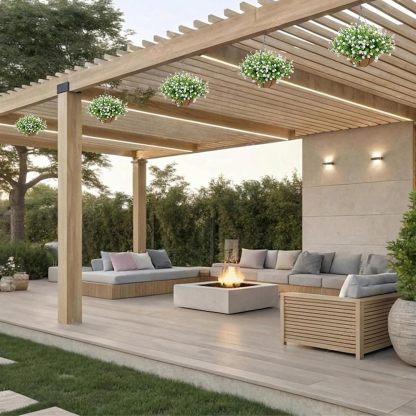 Artificial Hanging Flowers Basket for Outdoor, 16 Fake Flowers Look Real UV Resistant, Faux Hanging Plants for Porch, Balcony, Patio, Garden, Spring Summer Decor,White