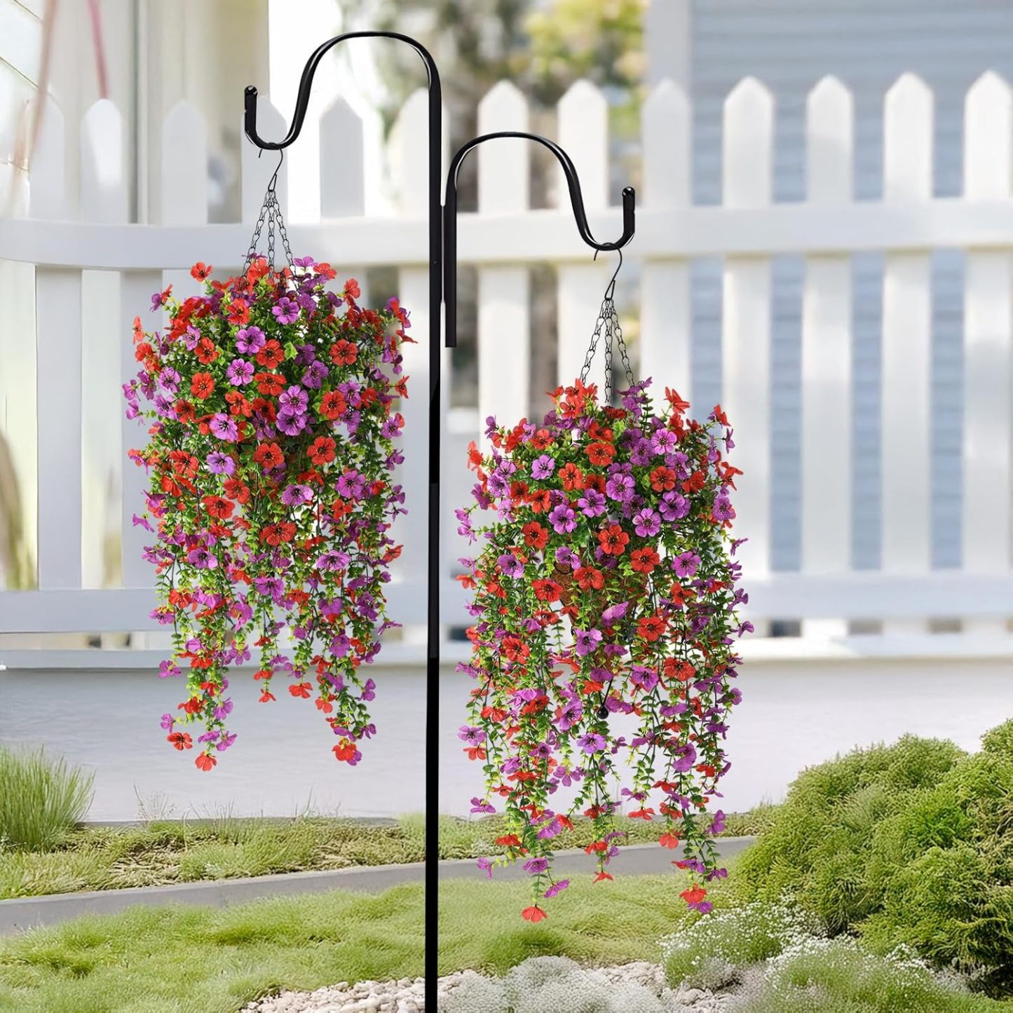 🎁Last Day Promotion 49% OFF——Artificial Fake Flowers Hanging Basket for Outdoor Spring Decor