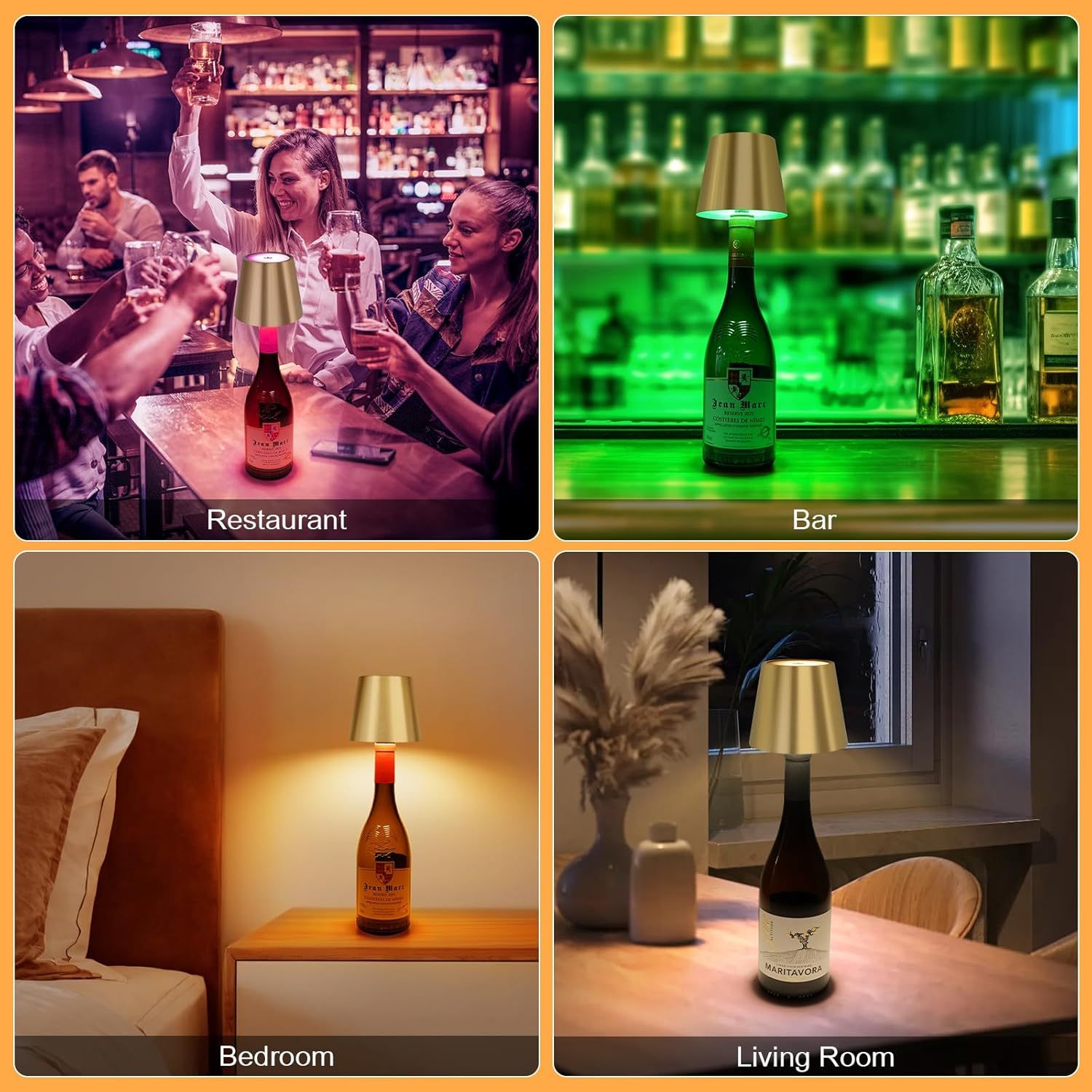 🎁Last Day Promotion 49% OFF——Wireless Bottle Lamp Shade