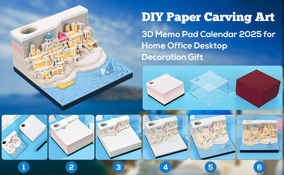 3D Calendar - Santorini