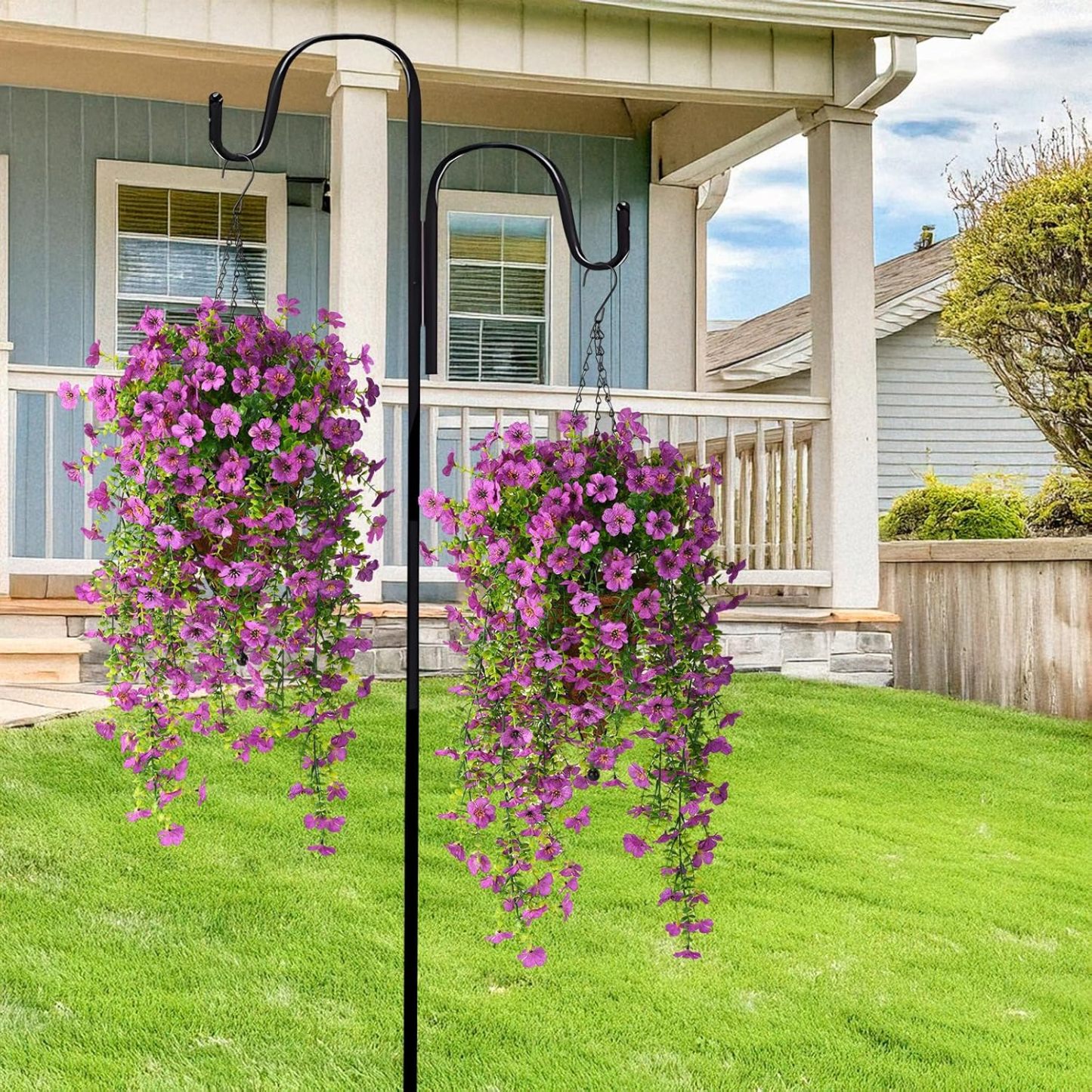 🎁Last Day Promotion 49% OFF——Artificial Fake Flowers Hanging Basket for Outdoor Spring Decor