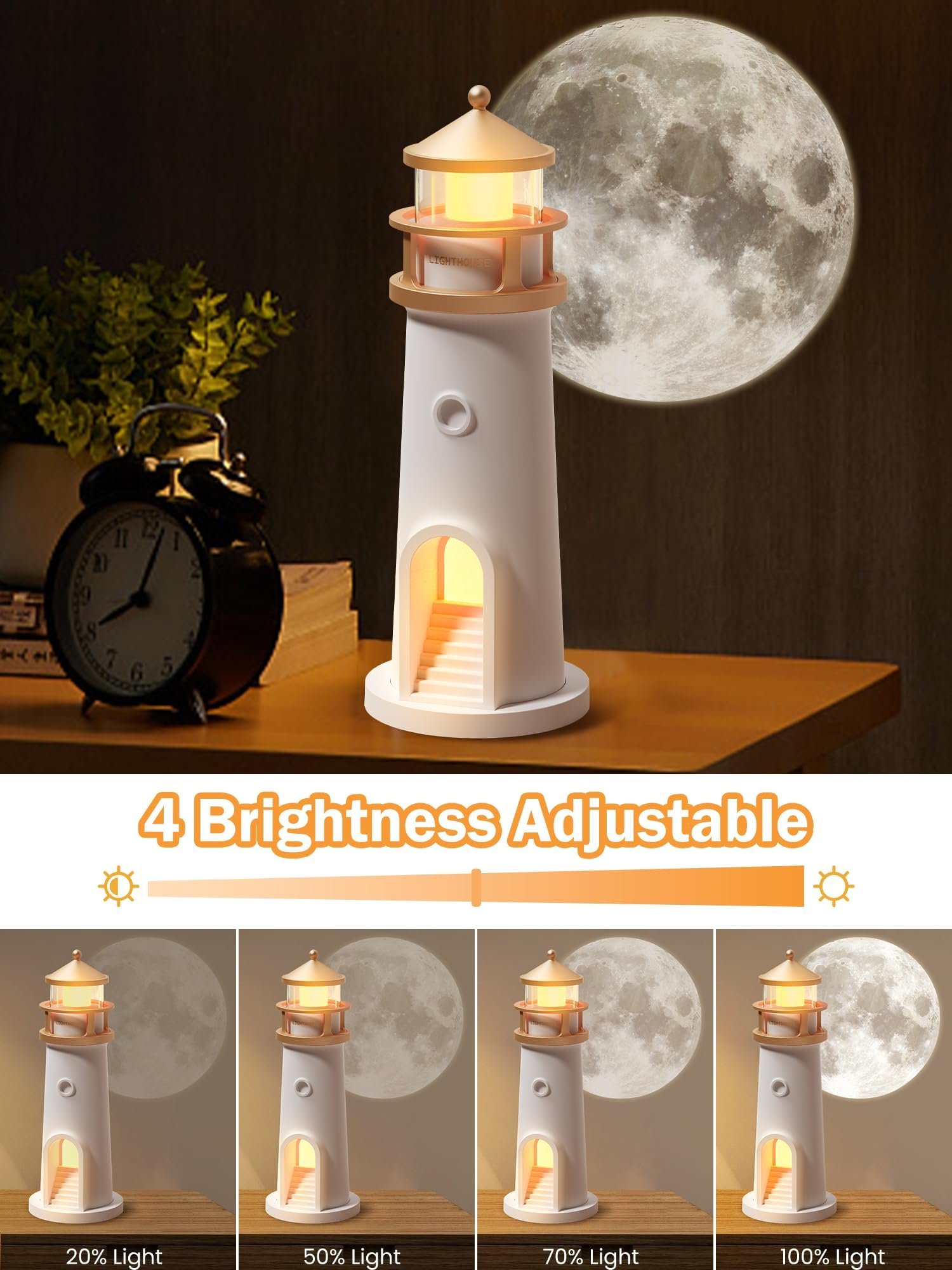 Moonlight Lighthouse Night Light