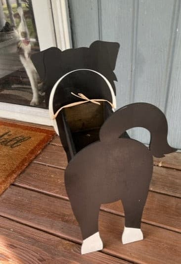 Australian Shepherd Dog Planter Box decor