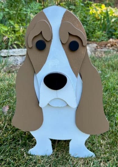 Basset Hound Planter Box decor