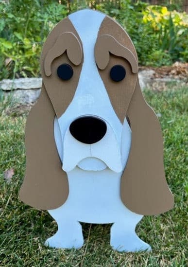 Basset Hound Planter Box decor