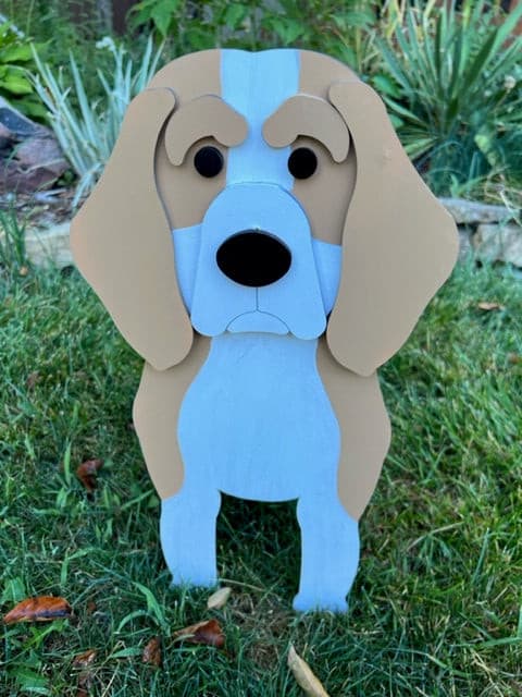 Beagle Dog Planter Box decor