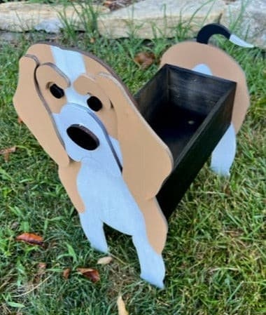 Beagle Dog Planter Box decor