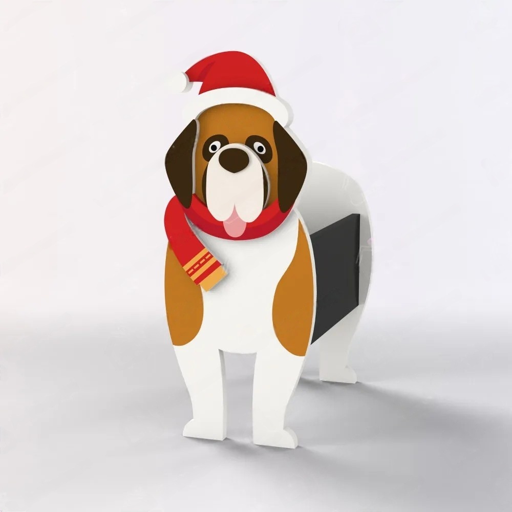 Bernese Mountain Dog Christmas Planter
