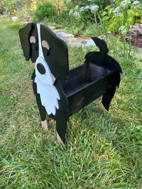 Bernese Mountain Dog Planter Box decor