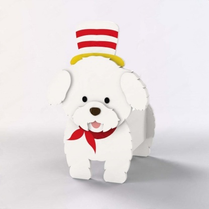 Bichon Fries Christmas Planter