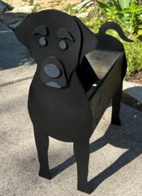 Labrador Dog Planter Box -Black, Chocolate or Yellow