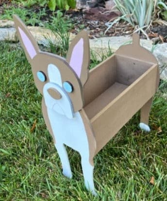 Boston Terrier Planter Box decor