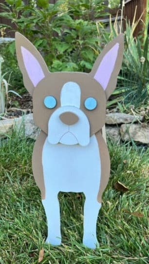 Boston Terrier Planter Box decor