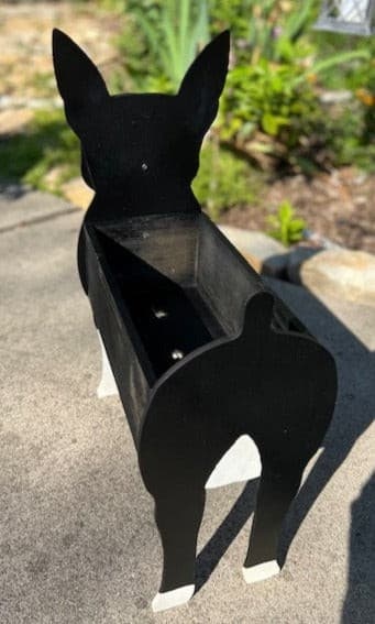 Boston Terrier Planter Box decor