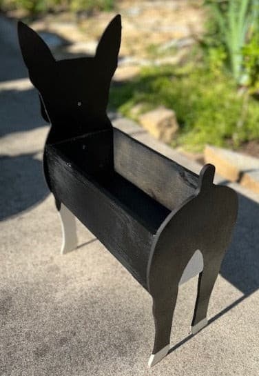 Boston Terrier Planter Box decor